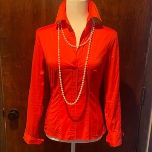 Boss Vibrant Orange Button-Down Shirt